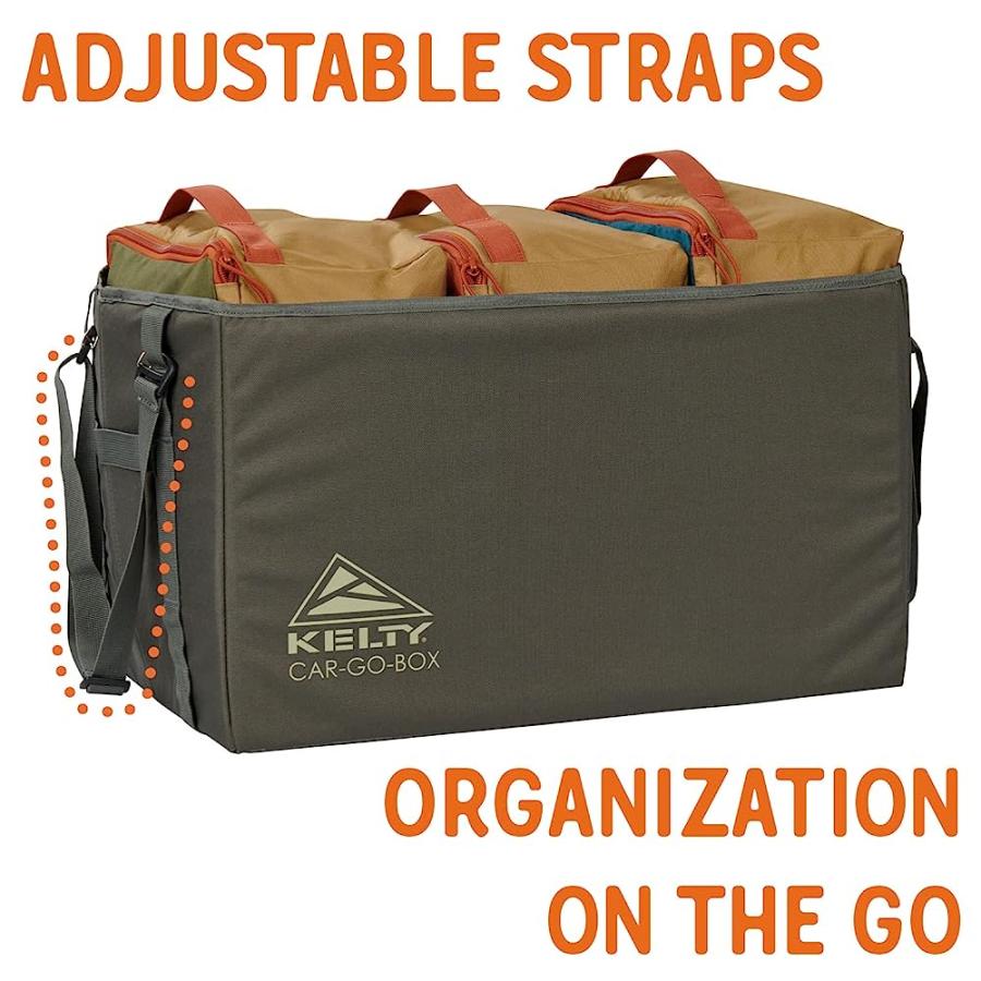 KELTY CAR-GO-BOX CAMPING, TAILGATING, TRAVEL ORGANIZATION KIT FOR TRUCKS, VANS, SUVS, CARS COLOR CODED PACKING CUBES, RUGGED FABRIC, 45L | KELTY | 02