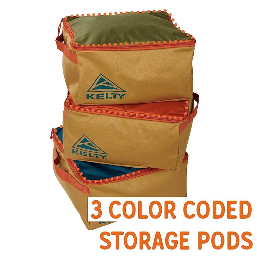 KELTY CAR-GO-BOX CAMPING, TAILGATING, TRAVEL ORGANIZATION KIT FOR TRUCKS, VANS, SUVS, CARS COLOR CODED PACKING CUBES, RUGGED FABRIC, 45L | KELTY | 03