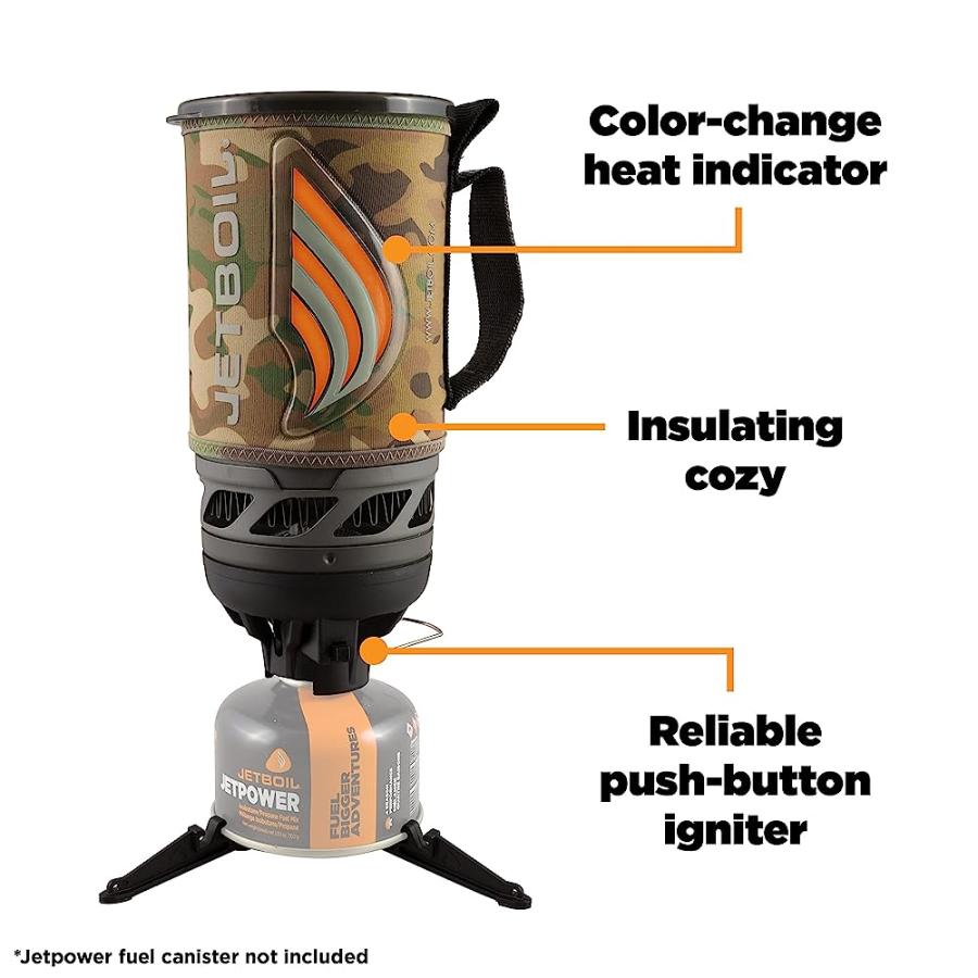 JETBOIL FLASH CAMPING AND BACKPACKING STOVE COOKING SYSTEM, CAMO BROWN | JETBOIL | 03