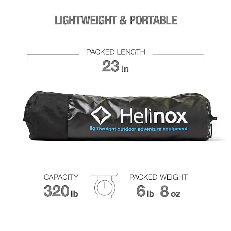 HELINOX COT MAX LIGHTWEIGHT, COMPACT, COLLAPSIBLE, PORTABLE CAMPING COT, BLACK | Helinox | 01