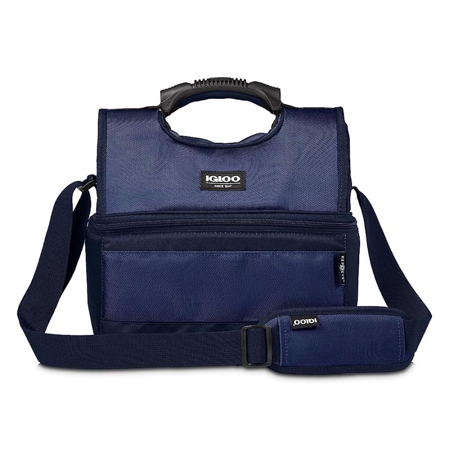 IGLOO 16-CAN SOFTSIDED INSULATED LUNCH BOX GRIPPER COOLER BAGS, BLUE | igloo