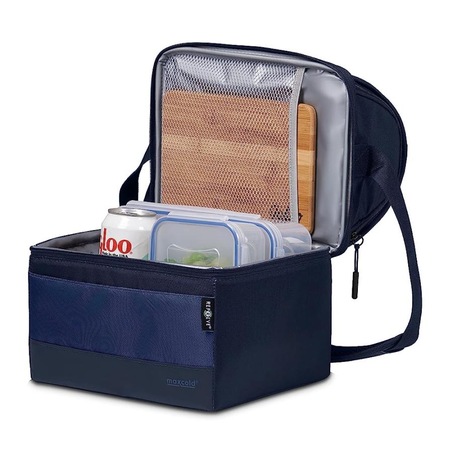 IGLOO 16-CAN SOFTSIDED INSULATED LUNCH BOX GRIPPER COOLER BAGS, BLUE | igloo | 02