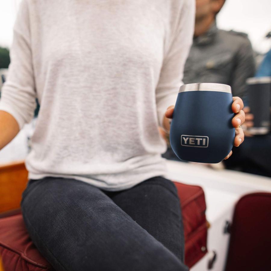 YETI Rambler 10オンス ワインタンブラー 真空断熱 ステンレス製 2個パック、ネイビー | YETI | 05