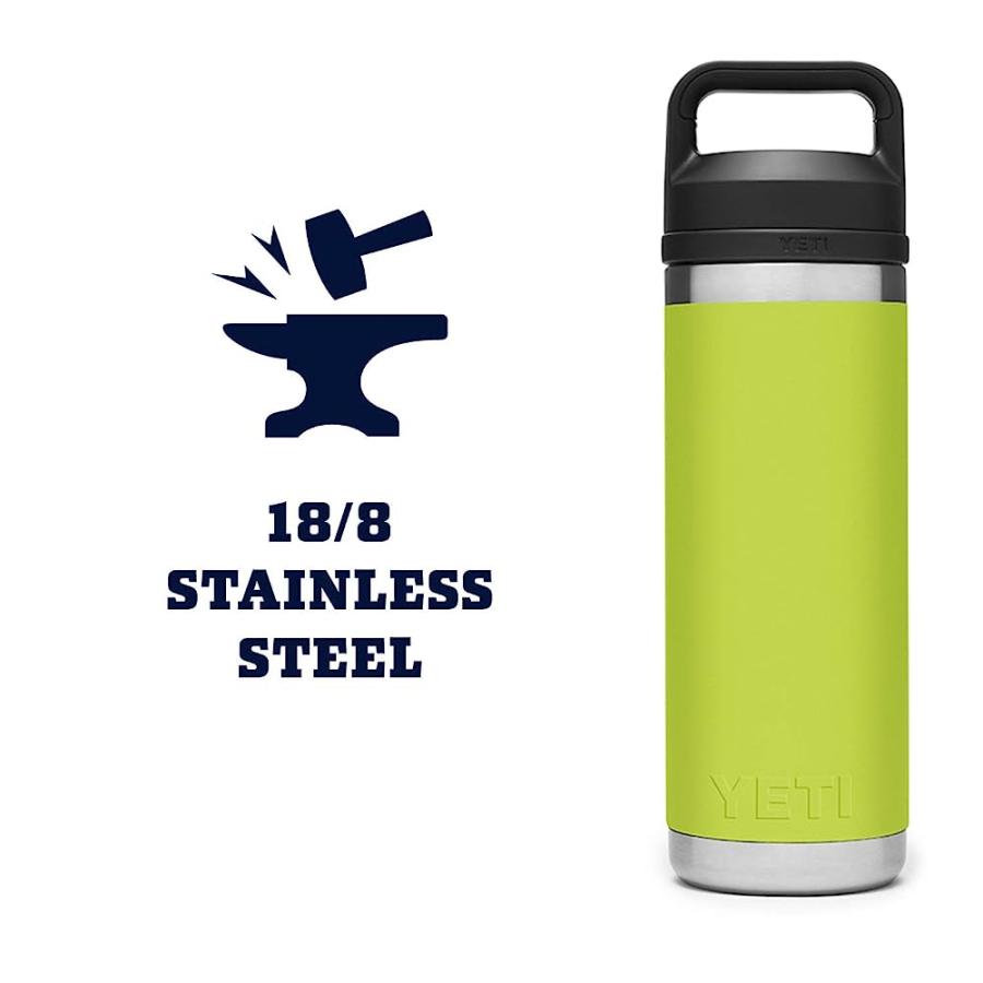 YETI RAMBLER 18 OZ BOTTLE, VACUUM INSULATED, STAINLESS STEEL WITH CHUG CAP, CHARTREUSE | YETI | 05