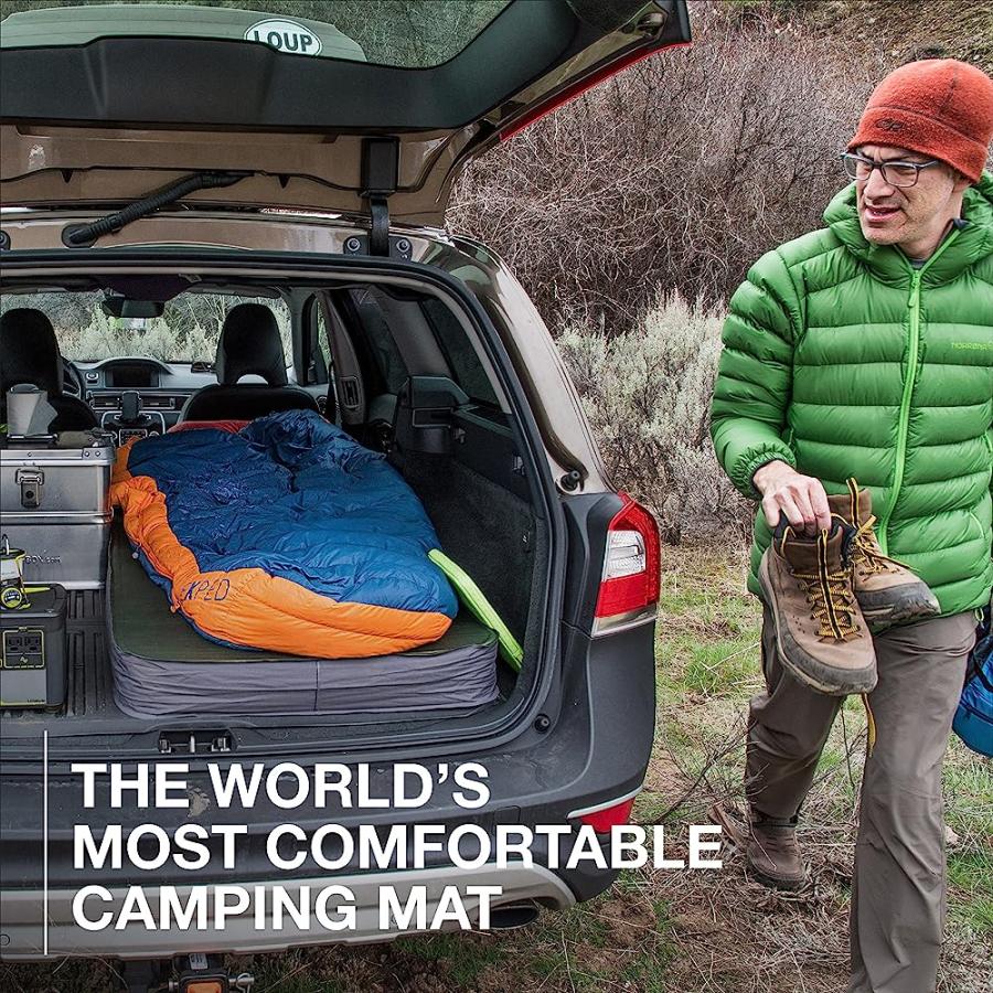 EXPED MEGAMAT 10 - SELF-INFLATING AND EXTREMELY COMFORTABLE LUXURIOUS SLEEPING MAT, GREEN, MEDIUM WIDE |  | 01