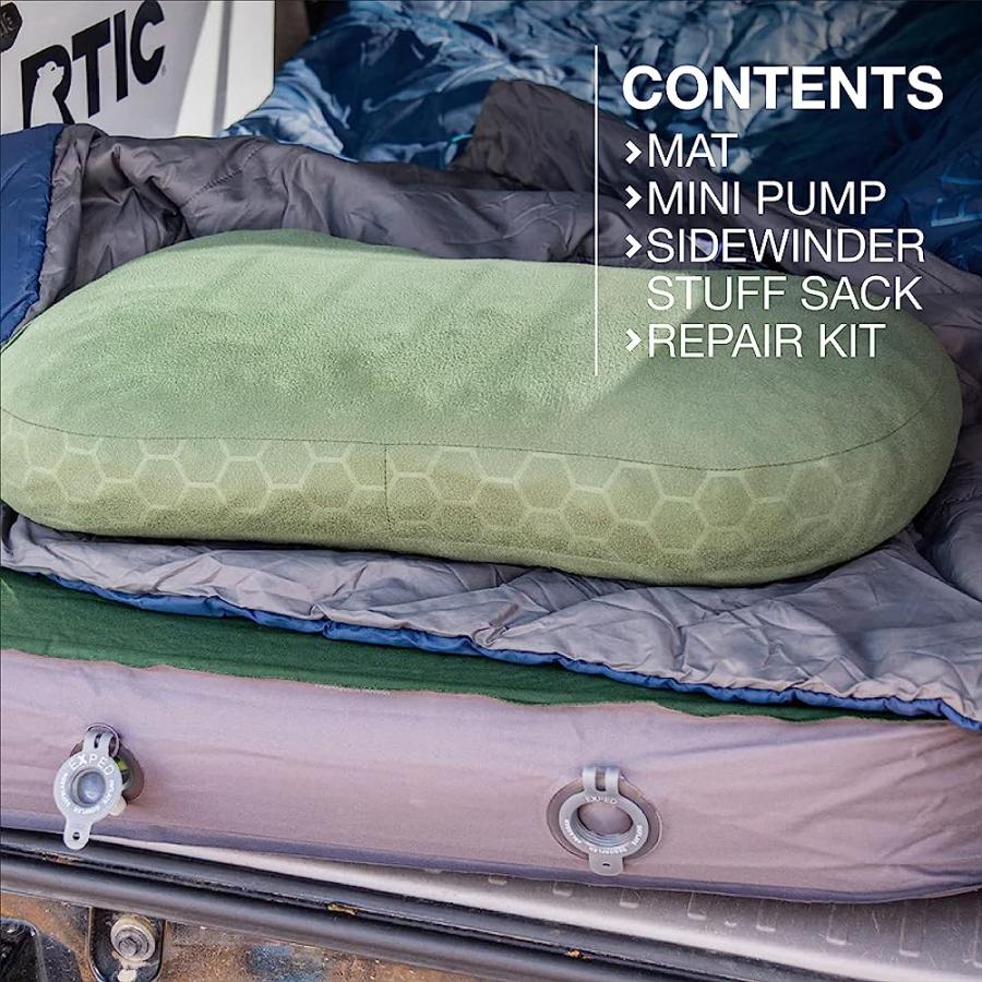 EXPED MEGAMAT 10 - SELF-INFLATING AND EXTREMELY COMFORTABLE LUXURIOUS SLEEPING MAT, GREEN, MEDIUM WIDE |  | 03