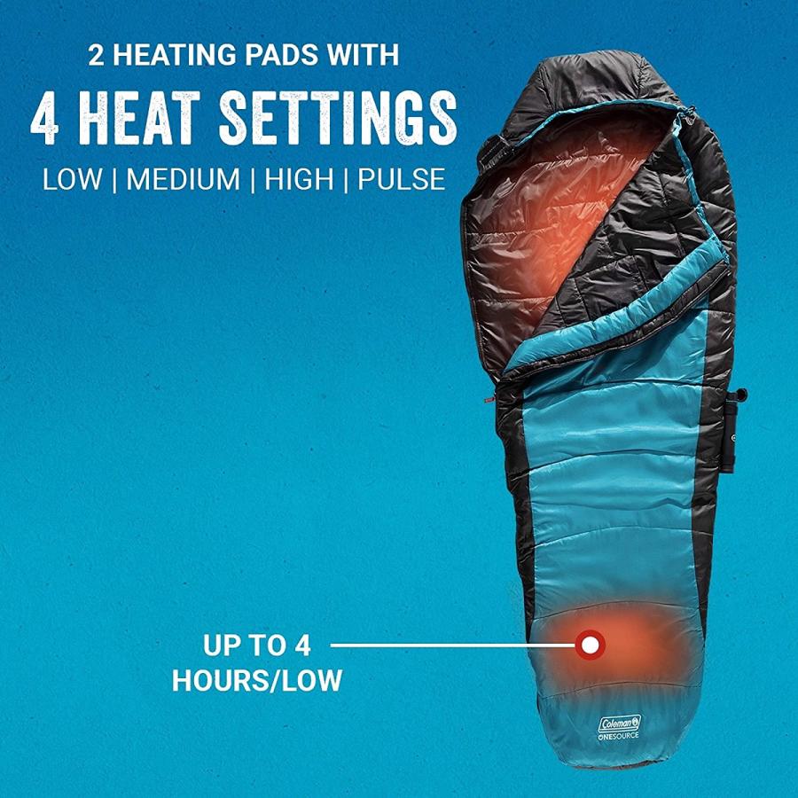 Coleman Heated Sleeping Bag OneSource Sleeping Bag & Rechargeable Lithium Ion Battery | Coleman | 02
