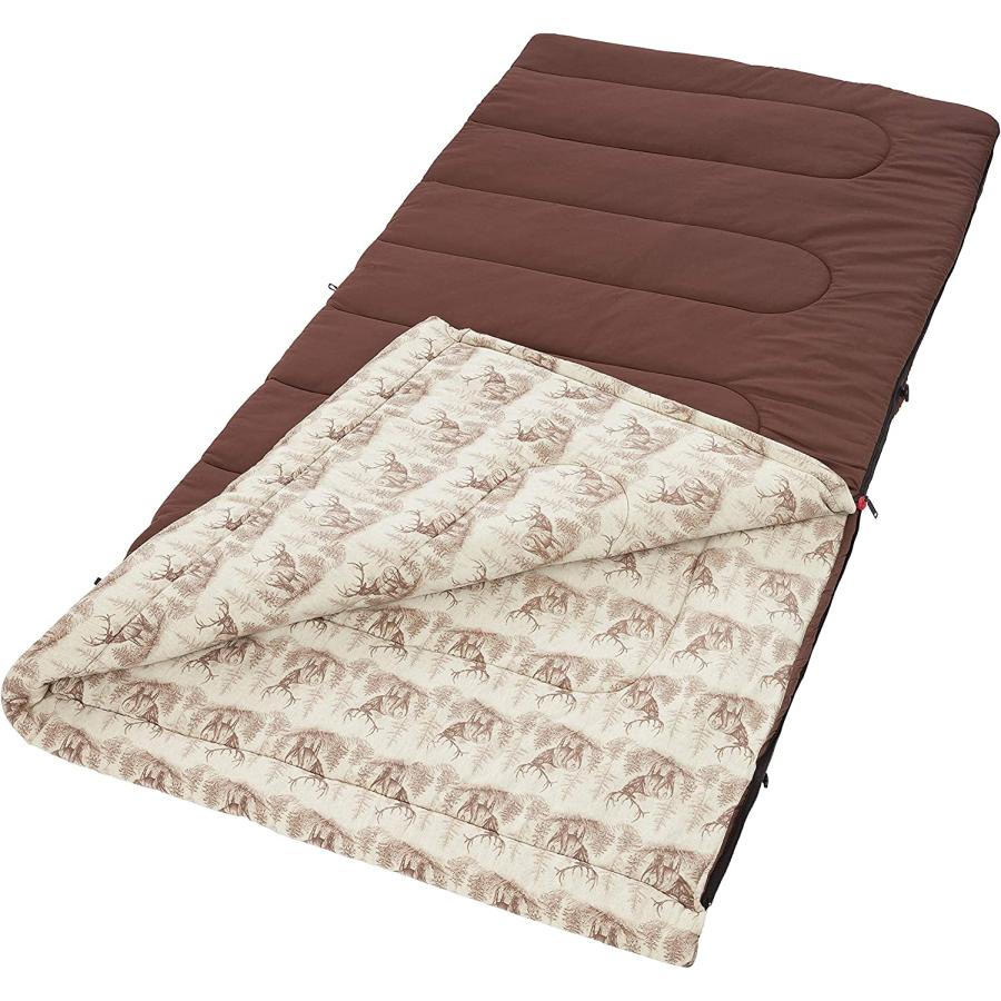 Coleman Autumn Trails 30 Degree Sleeping Bag, Standard, Brown and Deer print | Coleman | 01
