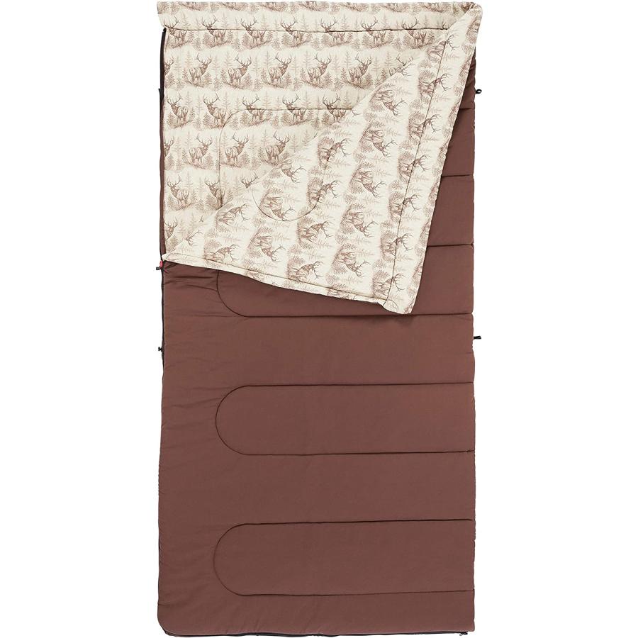 Coleman Autumn Trails 30 Degree Sleeping Bag, Standard, Brown and Deer print | Coleman | 03