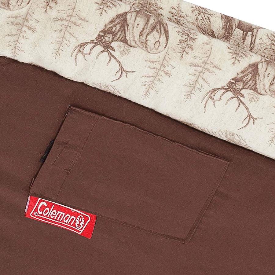 Coleman Autumn Trails 30 Degree Sleeping Bag, Standard, Brown and Deer print | Coleman | 04