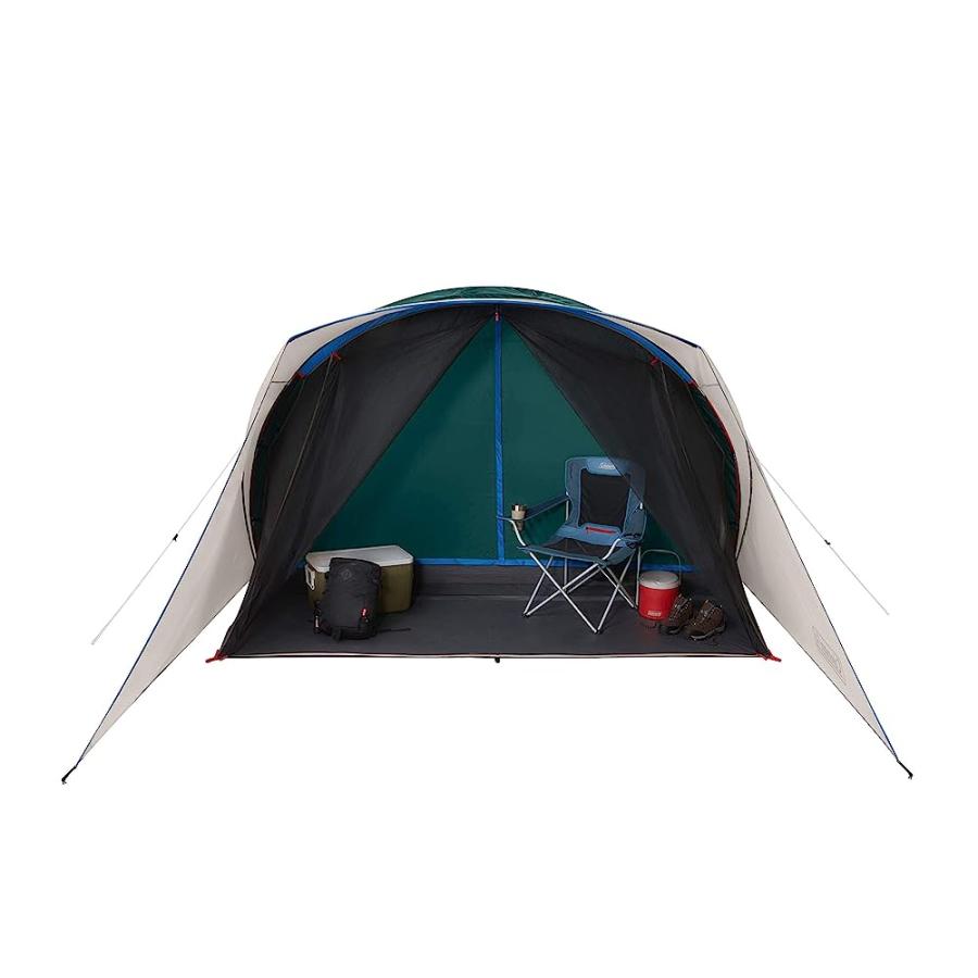 COLEMAN CABIN CAMPING TENT WITH SCREEN ROOM | 6 PERSON CABIN TENT WITH SCREENED PORCH, EVERGREEN | Coleman | 06