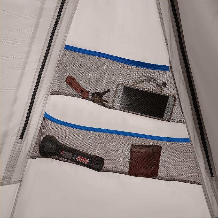 COLEMAN CABIN CAMPING TENT WITH SCREEN ROOM | 6 PERSON CABIN TENT WITH SCREENED PORCH, EVERGREEN | Coleman | 07