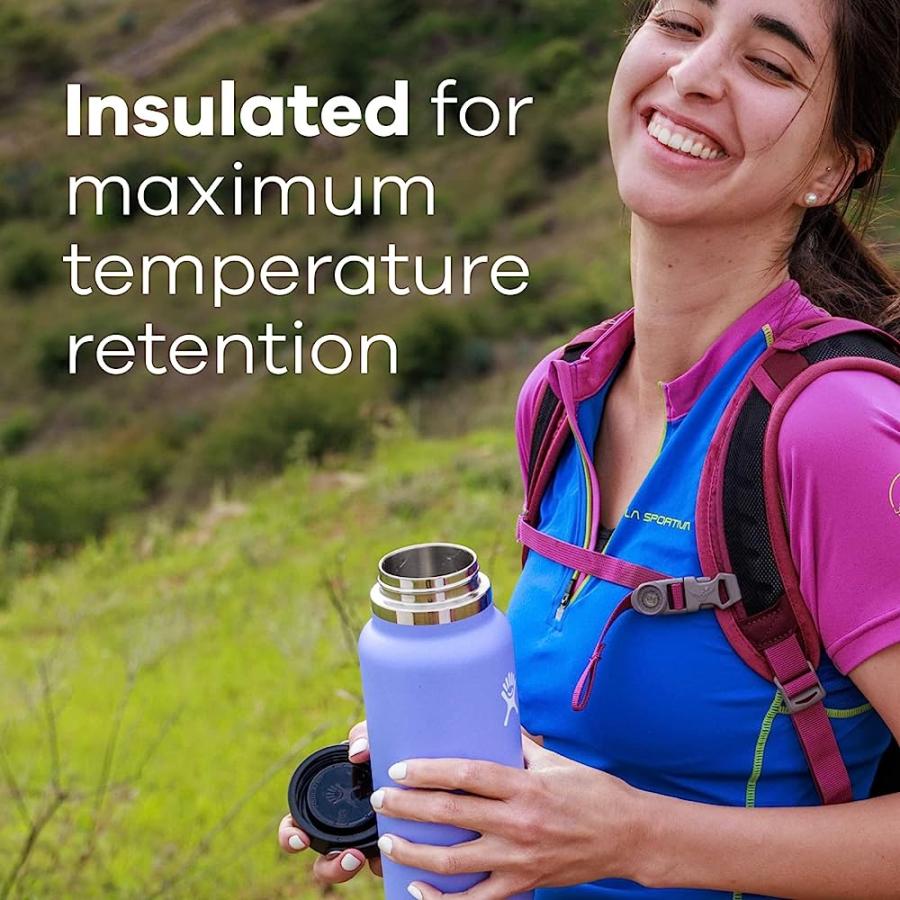 HYDRO FLASK 40 OZ WIDE MOUTH WITH FLEX CAP STAINLESS STEEL REUSABLE WATER BOTTLE LUPINE -VACUUM INSULATED, DISHWASHER SAFE, BPA-FREE, NON-TOXIC | HYDRO FLASK | 04