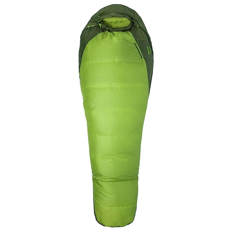 MARMOT MEN'S TRESTLES 30° SLEEPING BAG | INSULATED, WATER-RESISTANT, LONG, LEFT-ZIP, GREEN LICHEN/GREENLAND | Marmot