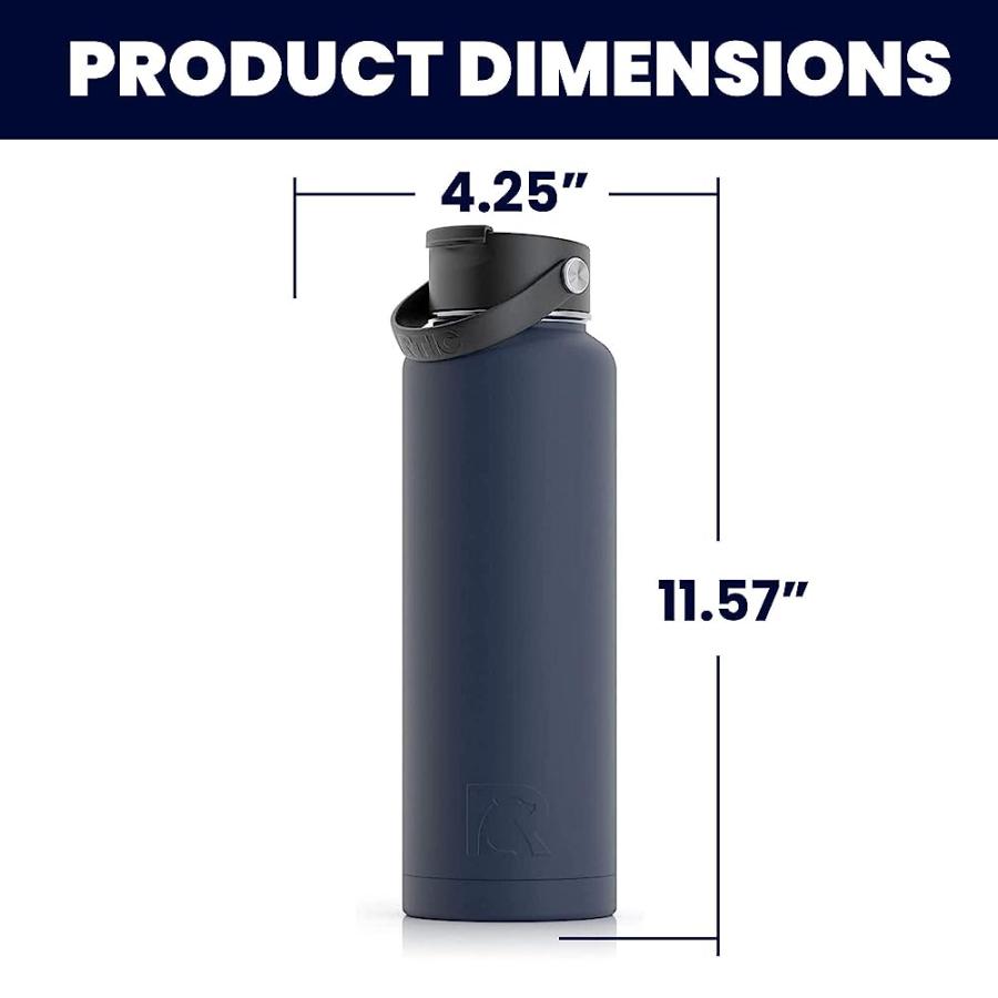 RTIC 40 OZ VACUUM INSULATED BOTTLE, METAL STAINLESS STEEL DOUBLE WALL INSULATION, BPA FREE REUSABLE, LEAK-PROOF THERMOS FLASK FOR WATER, HOT AND |  | 01