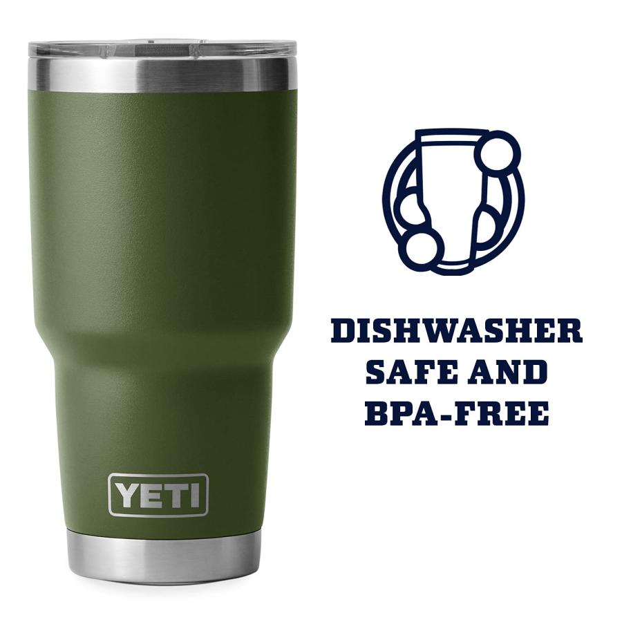 YETI Rambler 30オンス タンブラー マグスライダー蓋付き 真空断熱 ステンレス製、ハイランズオリーブ | YETI | 03