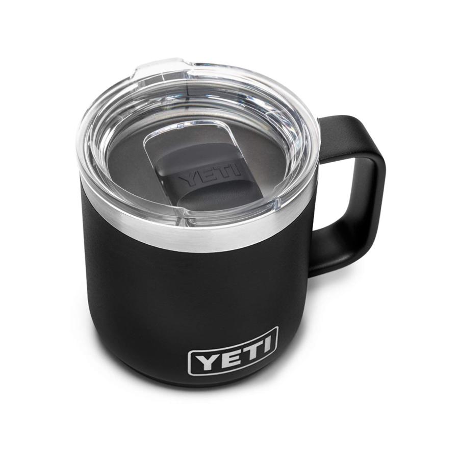 YETI Rambler 10オンス スタッカブルマグ マグスライダー蓋付き 真空断熱 ステンレス製、ブラック | YETI