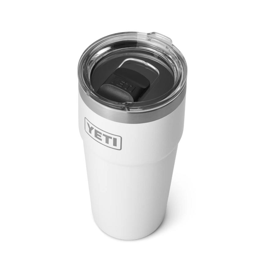 YETI Rambler 16オンス スタッカブルパイント マグスライダー蓋付き 真空断熱 ステンレス製、ホワイト | YETI