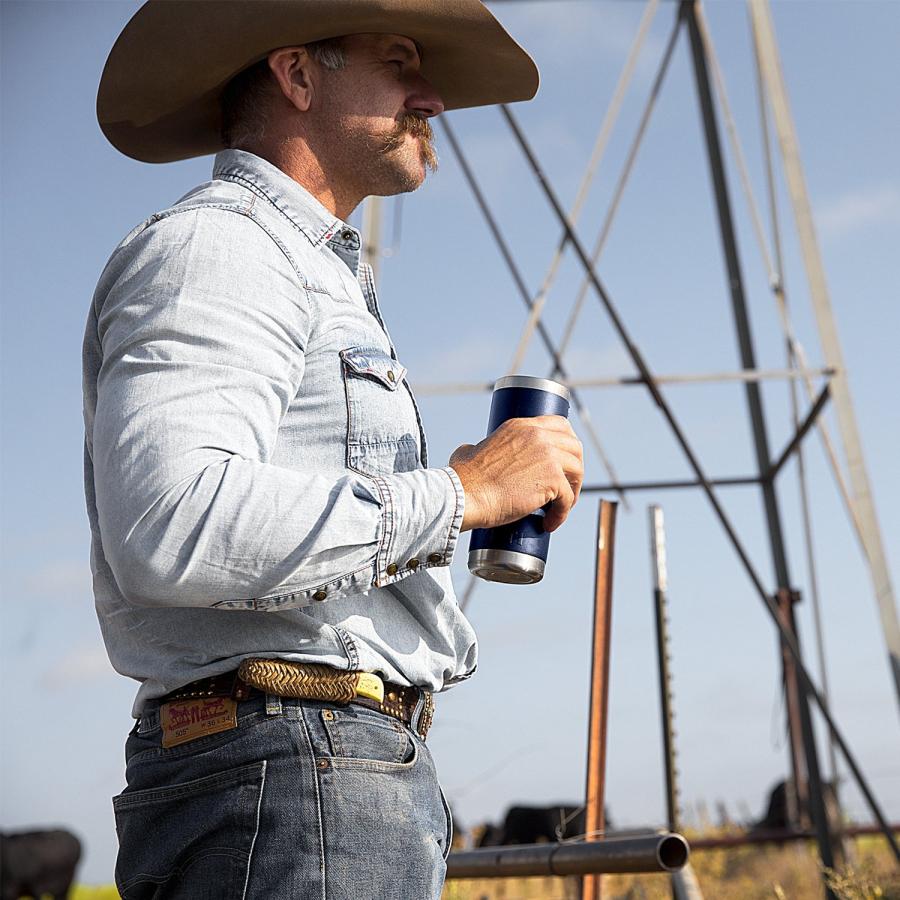 YETI Rambler 18オンス ボトル 真空断熱 ステンレス製、ネイビー | YETI | 04