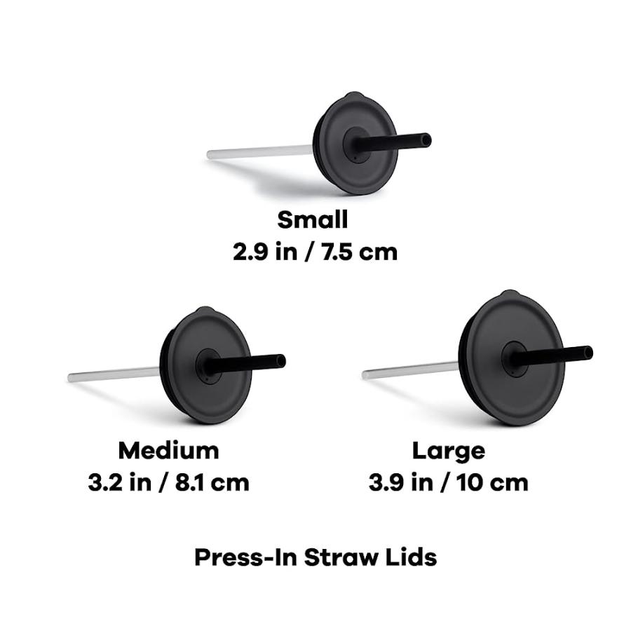 HYDRO FLASK PRESS-IN LIDS VARIOUS - TUMBLER AND COFFEE MUG ACCESSORY, BLACK, STAW LID | HYDRO FLASK | 02