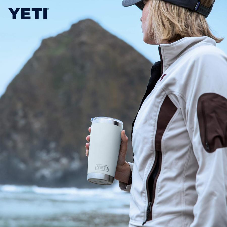 YETI Rambler 20オンス タンブラー マグスライダー蓋付き 真空断熱 ステンレス製、ホワイト | YETI | 06