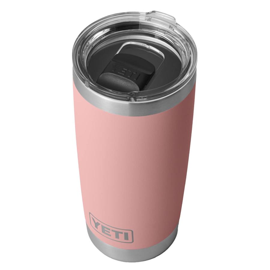 YETI Rambler 20オンス タンブラー マグスライダー蓋付き 真空断熱 ステンレス製、サンドストーンピンク | YETI