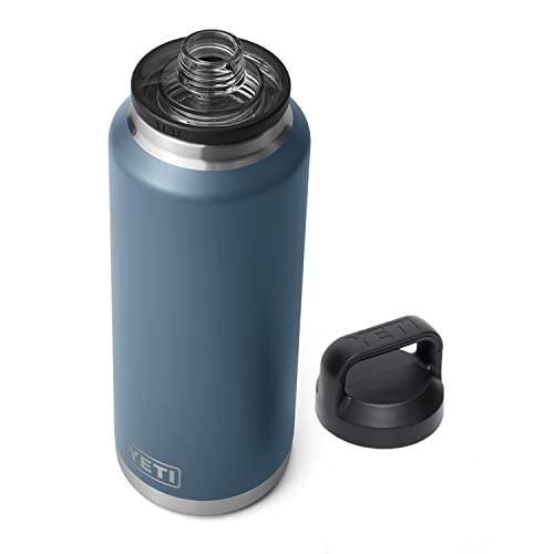 YETI Rambler 46オンス ボトル キャップ付き 真空断熱 ステンレス製、ノルディックブルー | YETI