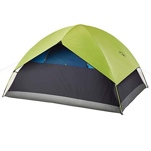 COLEMAN DOME CAMPING TENT | SUNDOME DARK ROOM TENT WITH EASY SET UP , GREEN/BLACK/TEAL, 4 PERSON | Coleman | 02