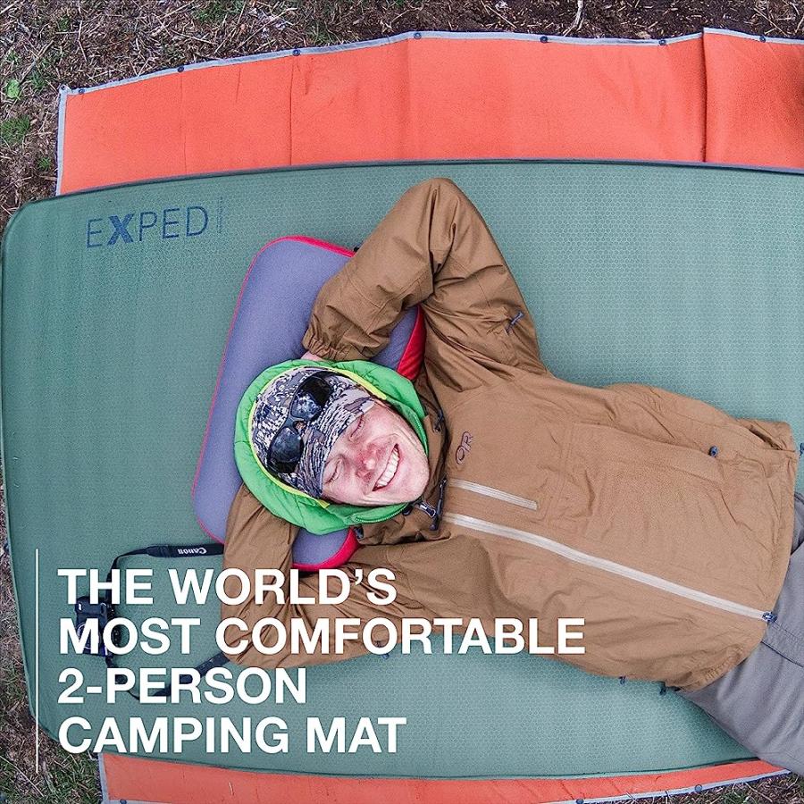 EXPED MEGAMAT DUO 10 - SELF-INFLATING AND EXTREMELY COMFORTABLE LUXURIOUS SLEEPING MAT, GREEN, LONG WIDE + |  | 01