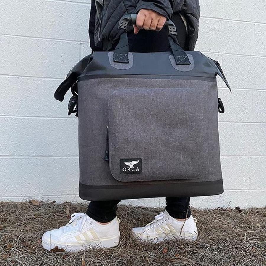 ORCA WALKER TOTE SOFT COOLER BAG, INSULATED BAG WITH SHOULDER STRAP AND EXTRA POCKETS, KEEPS DRINKS ICE COLD ALL DAY, PERFECT FOR BEACH, PARK, HI | ORCA | 06