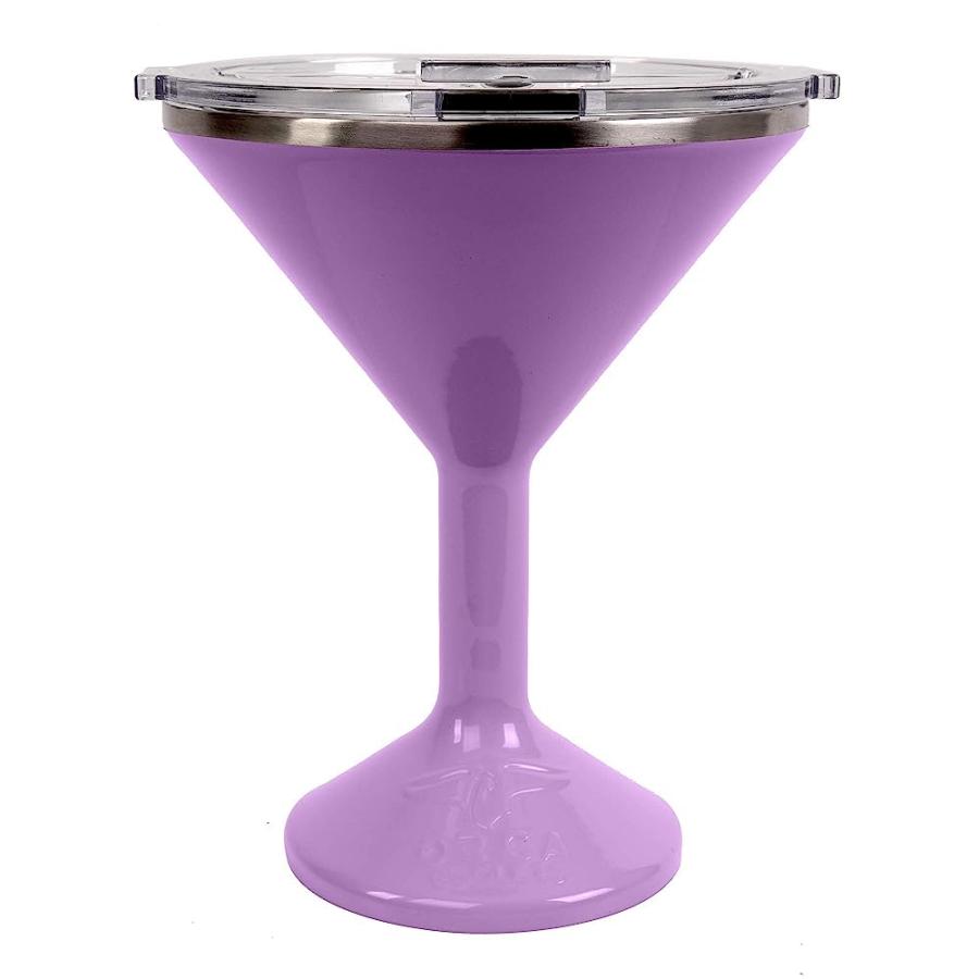 ORCA CHASERTINI INSULATED MARTINI STYLE SIPPING CUP WITH LID - STAINLESS STEEL FOR OUTDOOR, PICNIC, POOLSIDE, BEACH OR PATIO PARTY - LILAC | ORCA