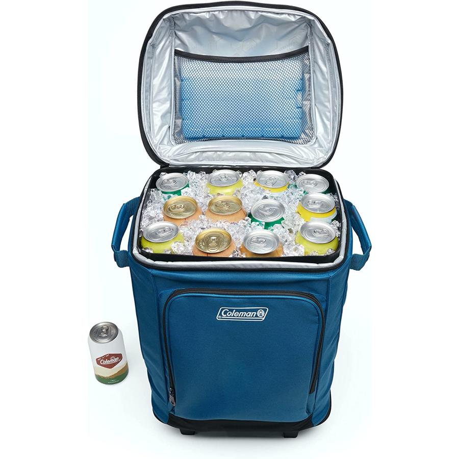 Coleman Chiller Series Insulated Portable Wheeled Soft Cooler, Leak-Proof 42 Can Capacity Cooler with Heavy Duty Wheels and Handle and Ice R | Coleman | 03