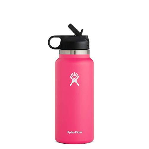 HYDRO FLASK WATER BOTTLE - WIDE MOUTH STRAW LID 2.0 - 32 OZ, WATERMELON | HYDRO FLASK