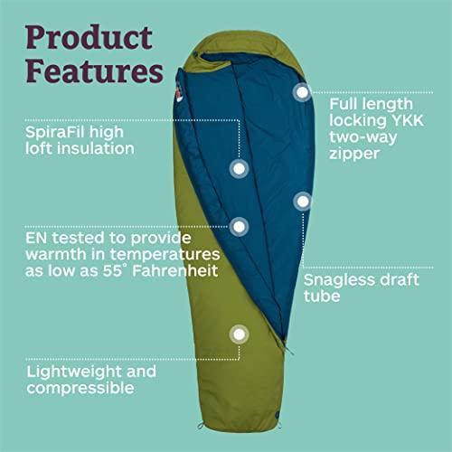 MARMOT VOYAGER 55 MUMMY SLEEPING BAG, CILANTRO, LONG | Marmot | 03