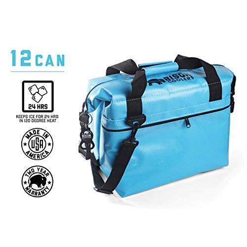 BISON COOLERS BLUE 12 CAN BLUE SOFT SIDED INSULATED COOLER BAG | MADE IN THE USA | BISON（アウトドア） | 03