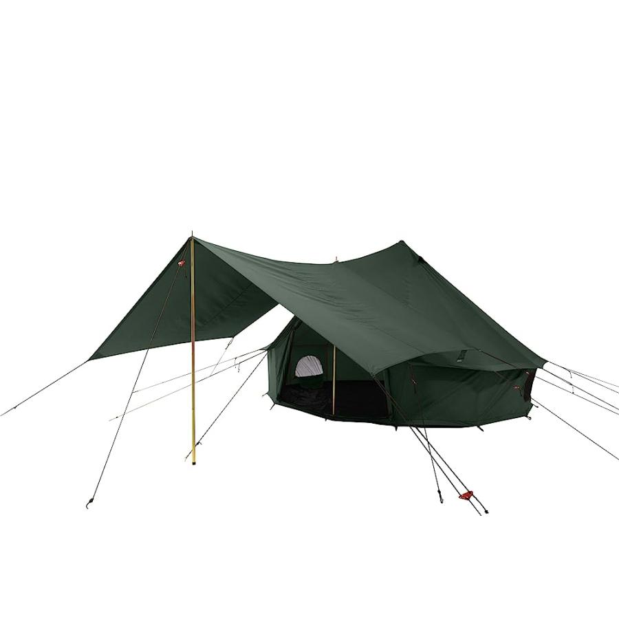 WHITEDUCK AWNING FOR CANVAS BELL TENT COMPLETE CANOPY WITH POLES FOR ALL SEASON CAMPING AND GLAMPING (OLIVE, 4 X 2.5 M) | WHITEDUCK | 02