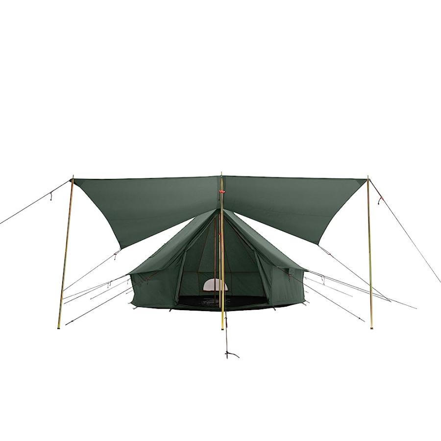 WHITEDUCK AWNING FOR CANVAS BELL TENT COMPLETE CANOPY WITH POLES FOR ALL SEASON CAMPING AND GLAMPING (OLIVE, 4 X 2.5 M) | WHITEDUCK | 03