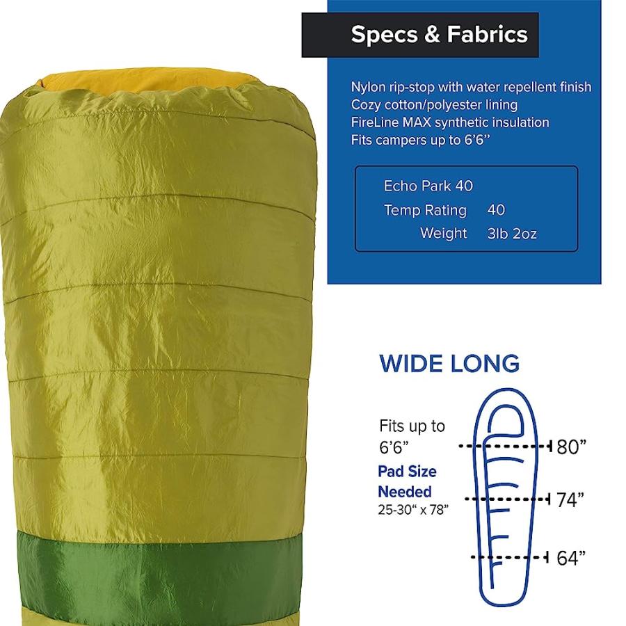 BIG AGNES ECHO PARK (FIRELINE MAX) SLEEPING BAG, 40 DEGREE | BIG AGNES | 03