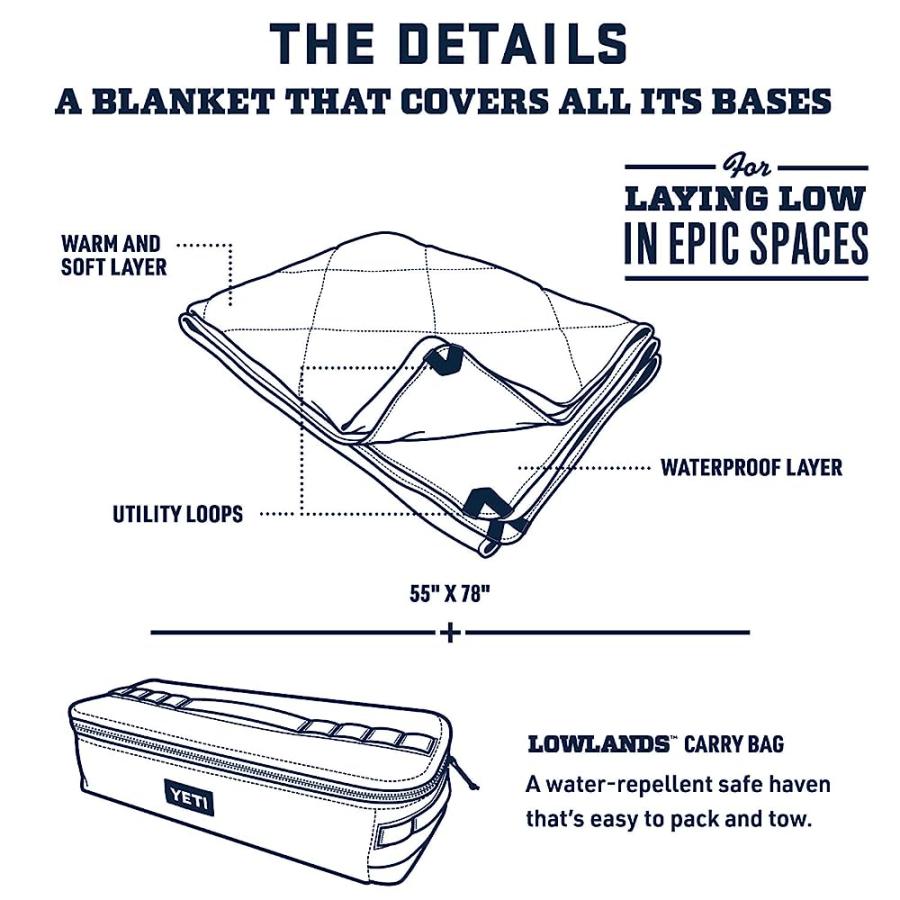 YETI LOWLANDS BLANKET, MULTI-USE BLANKET WITH TRAVEL BAG, CANOPY GREEN | YETI | 01