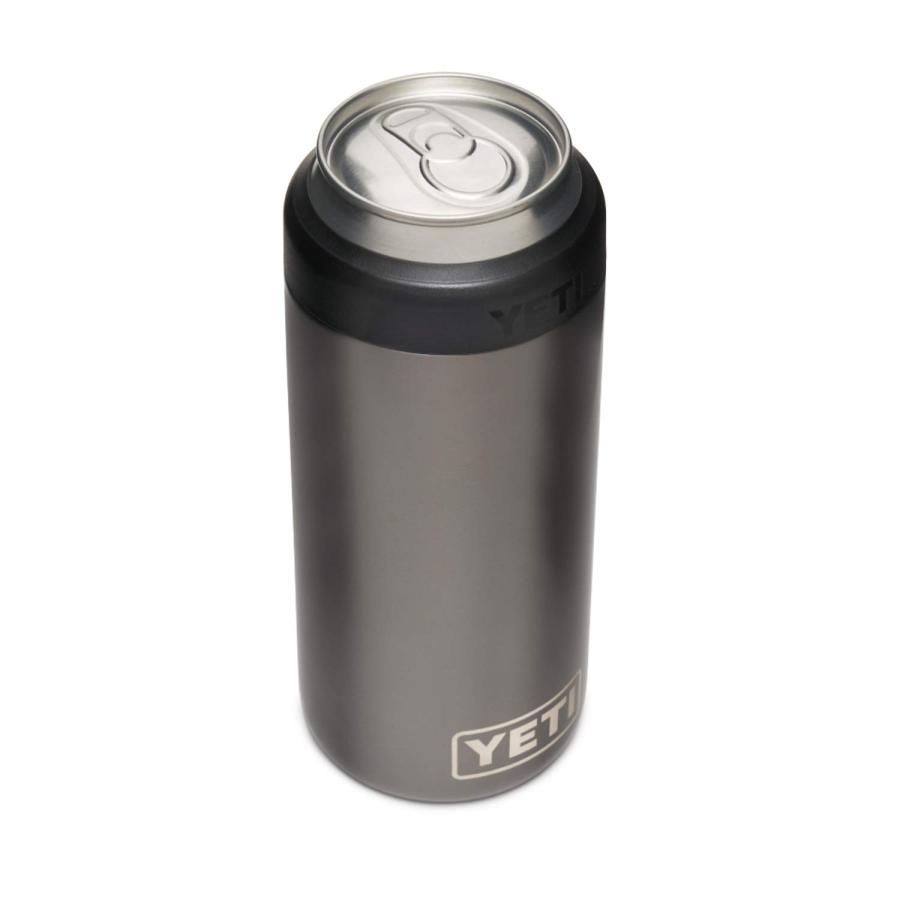 YETI Rambler 12オンス コルスター スリム缶クーラー:YETI 真空断熱 ステンレス製、グラファイト | YETI