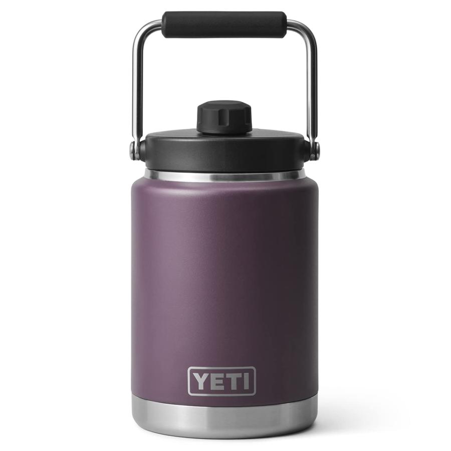 YETI Rambler ハーフガロン ジャグ マグキャップ付き 真空断熱 ステンレス製、ノルディックパープル | YETI