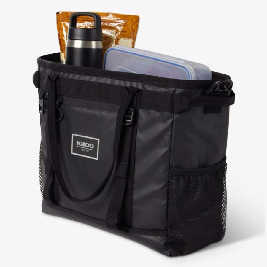IGLOO PURSUIT 30-CAN PORTABLE-TOTE BAG BEVERAGE COOLER WITH PADDED STRAP, BLACK | igloo | 03