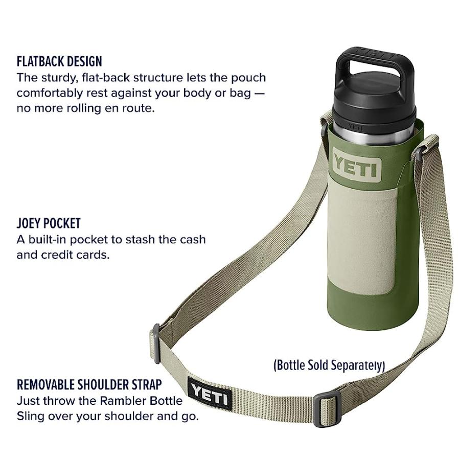 YETI SMALL BOTTLE SLING FOR RAMBLER 18 OZ. BOTTLE, HIGHLANDS OLIVE | YETI | 01