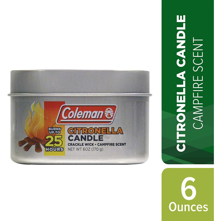 Coleman Scented Outdoor Citronella Candle with Wooden Crackle Wick - 6 oz | Coleman | 01