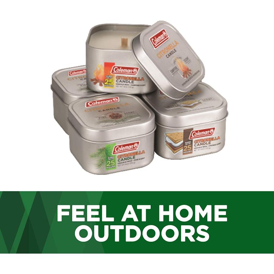 Coleman Scented Outdoor Citronella Candle with Wooden Crackle Wick - 6 oz | Coleman | 06