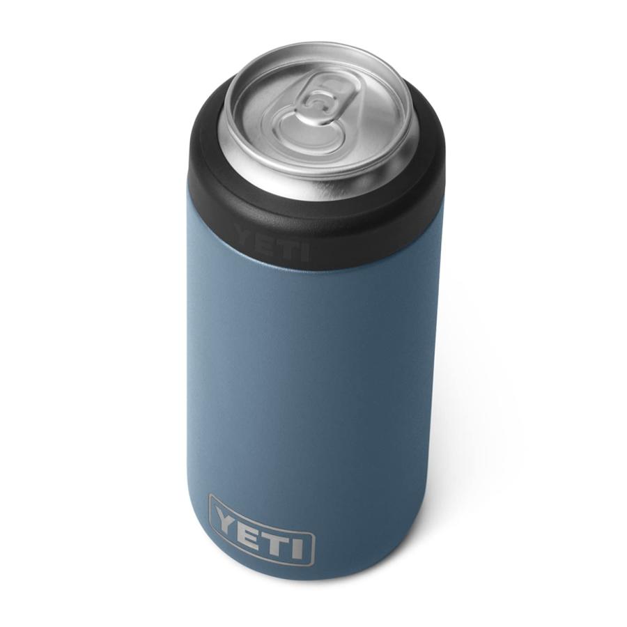 YETI Rambler 16オンス コルスター トール缶クーラー:YETI 真空断熱 ステンレス製、ノルディックブルー | YETI