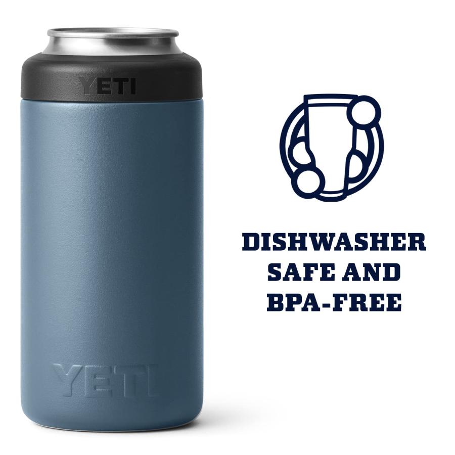 YETI Rambler 16オンス コルスター トール缶クーラー:YETI 真空断熱 ステンレス製、ノルディックブルー | YETI | 04