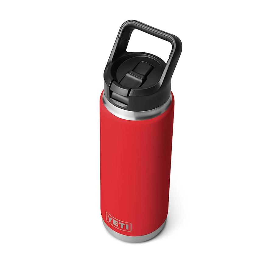 YETI RAMBLER 26 OZ BOTTLE, VACUUM INSULATED, STAINLESS STEEL WITH STRAW CAP, RESCUE RED | YETI | 04