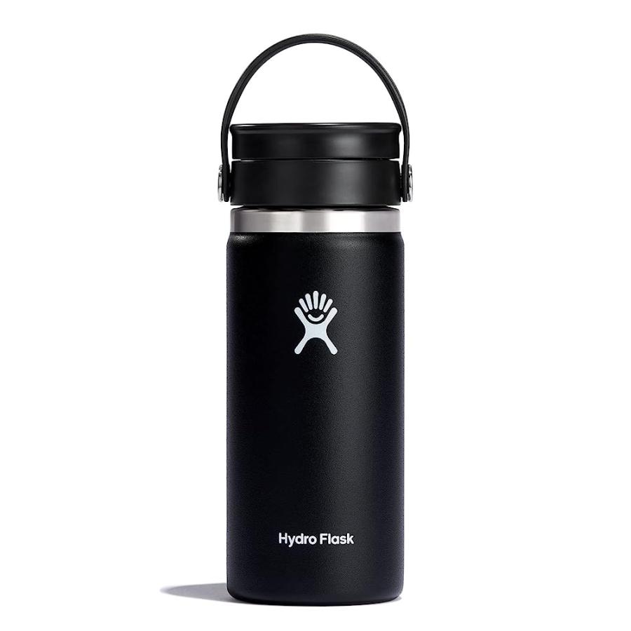 HYDRO FLASK 16 OZ WIDE MOUTH BOTTLE WITH FLEX SIP LID BLACK | HYDRO FLASK