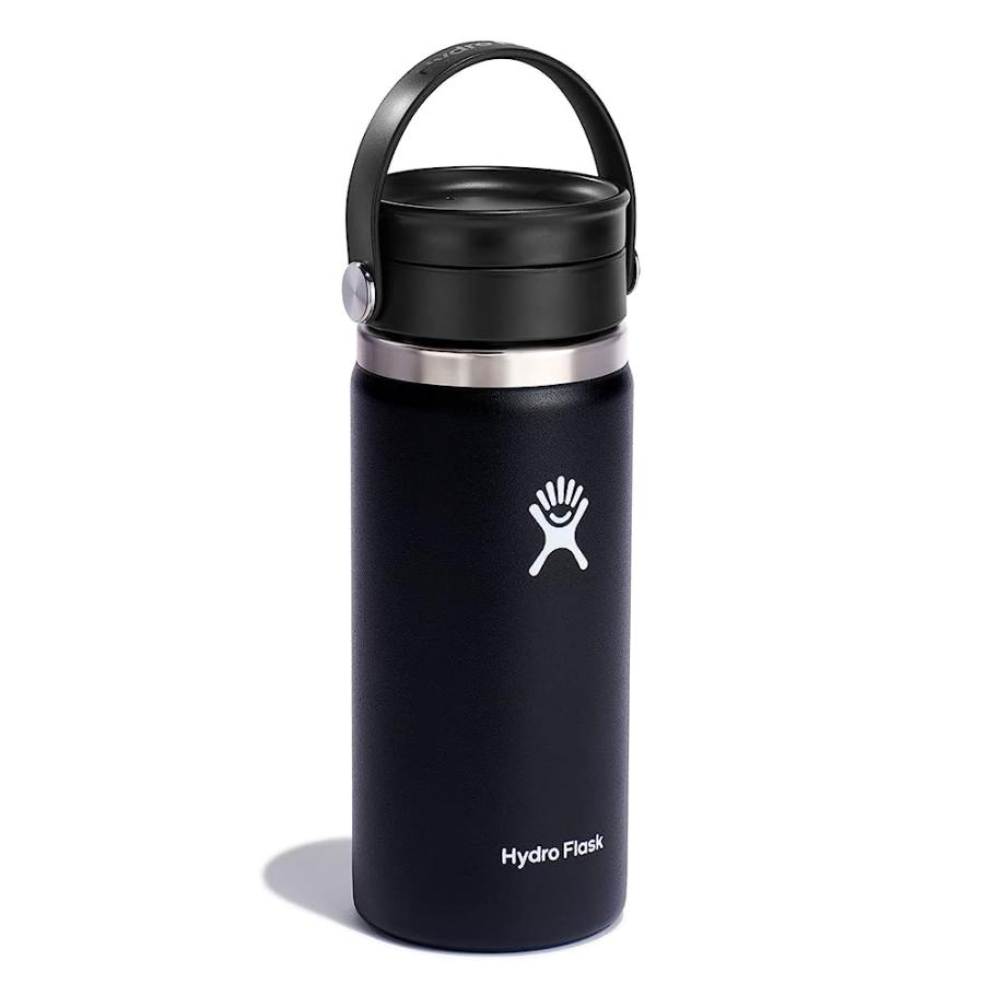 HYDRO FLASK 16 OZ WIDE MOUTH BOTTLE WITH FLEX SIP LID BLACK | HYDRO FLASK | 01